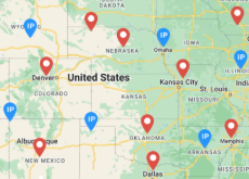 GPS location tracking map
